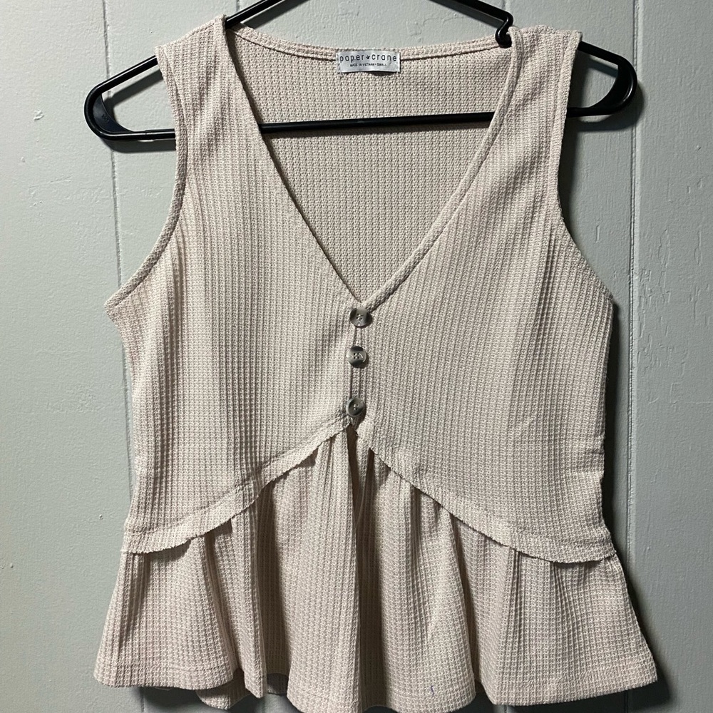 Beige Tank Top